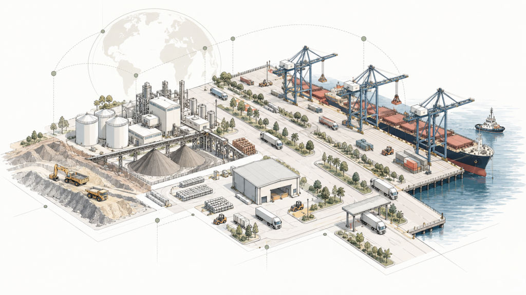 International commodity transaction structuring from sourcing and logistics to global trade execution